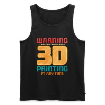 3D Printing - Men's Premium Organic Tank Top - black - Front - AI Model Male 178 light (178cm)