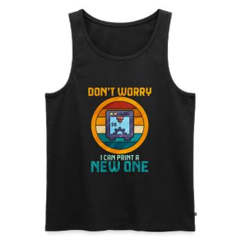3D Printing - Men's Premium Organic Tank Top - black - Front - AI Model Male 178 light (178cm)