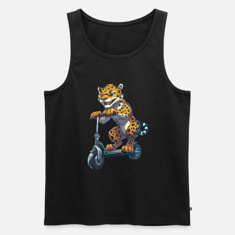 Jaguar Roller - Männer Premium Bio Tank Top - Schwarz
