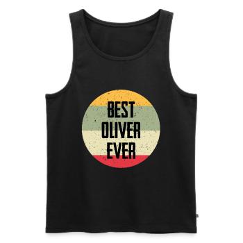 Le meilleur Oliver de tous les temps - Débardeur bio Premium Homme - noir - Devant - Michal (187cm)