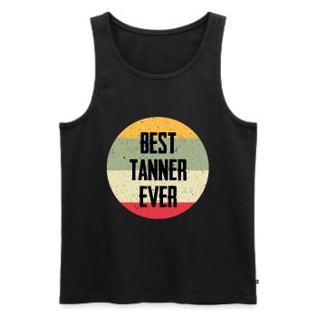 Best Tanner Ever - Männer Premium Bio Tank Top - Schwarz - Vorne - AI Model Male 178 light (178cm)