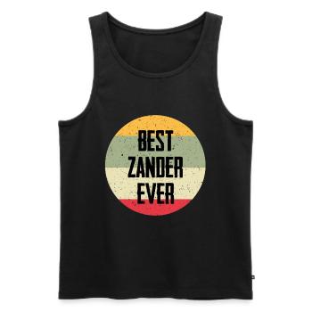 Best Zander Ever - Men's Premium Organic Tank Top - black - Front - Michal (187cm)