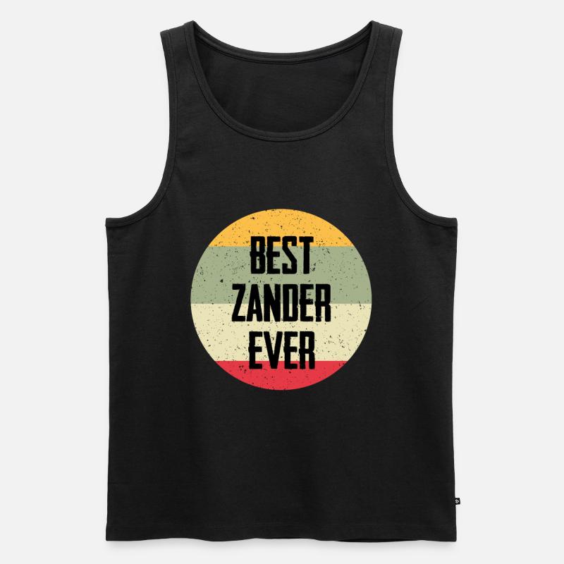 Best Zander Ever - Männer Premium Bio Tank Top - Schwarz