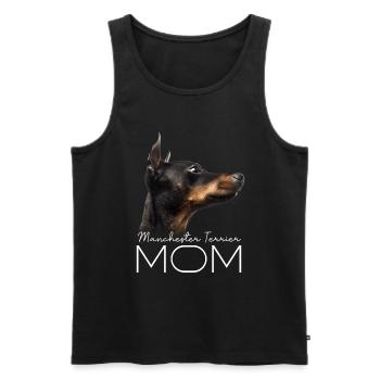 Manchester Terrier Mom - Men's Premium Organic Tank Top - black - Front - AI Model Male 178 light (178cm)