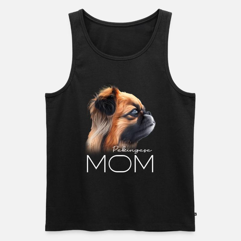 Pekingese Mama - Männer Premium Bio Tank Top - Schwarz