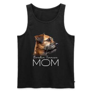 Border Terrier Mom - Men's Premium Organic Tank Top - black - Front - Michal (187cm)