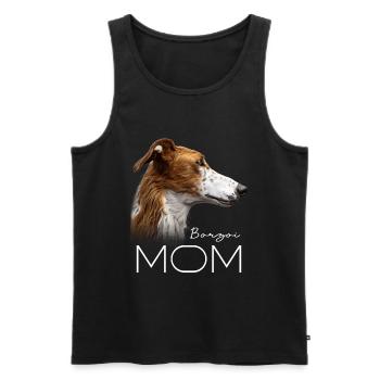 Borzoi Mama - Men's Premium Organic Tank Top - black - Front - AI Model Male 178 light (178cm)