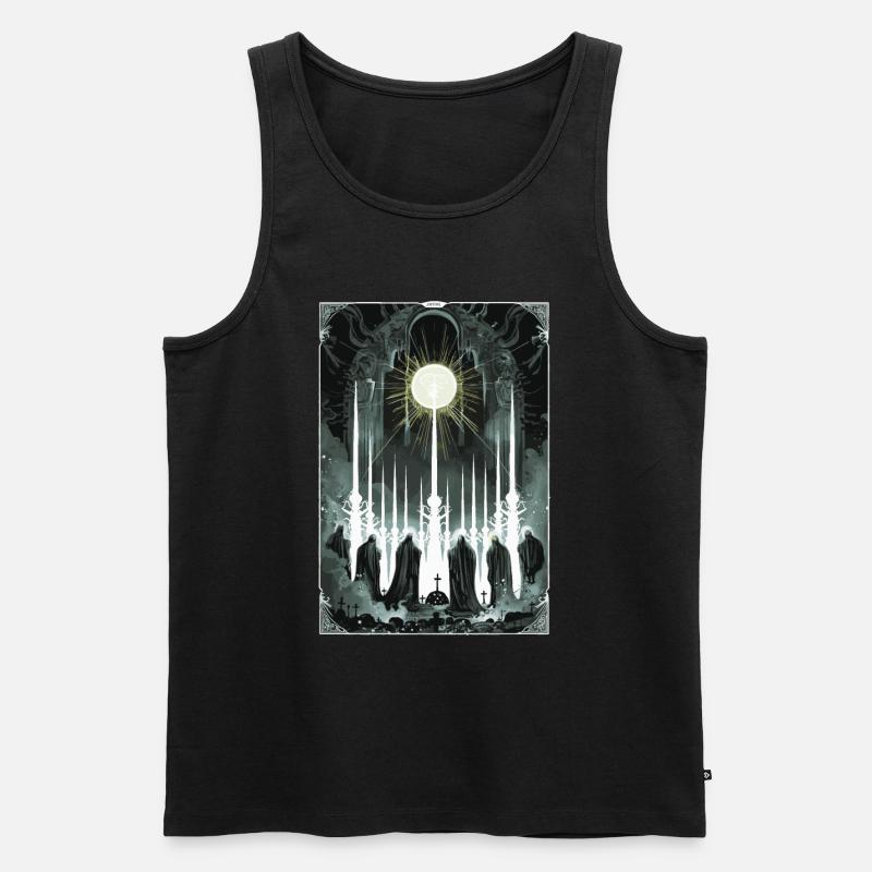 Beurteilung Tarot - Männer Premium Bio Tank Top - Schwarz