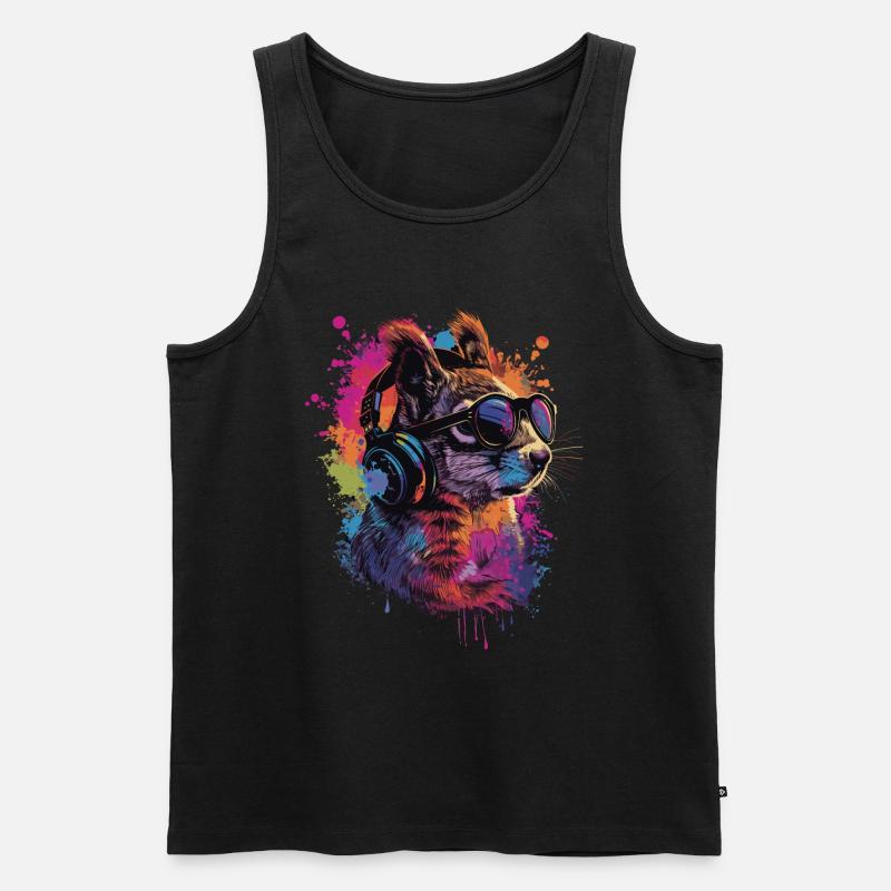 Eichhörnchen - Männer Premium Bio Tank Top - Schwarz