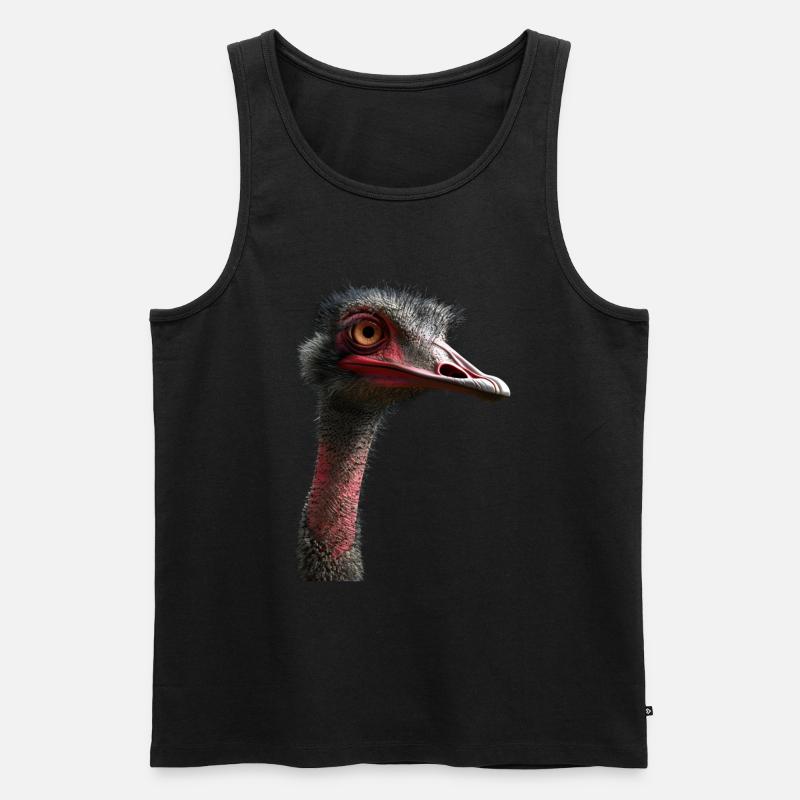 Strauß - Männer Premium Bio Tank Top - Schwarz