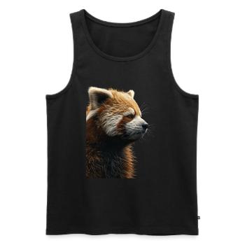 Roter Panda - Männer Premium Bio Tank Top - Schwarz - Vorne - AI Model Male 178 light (178cm)