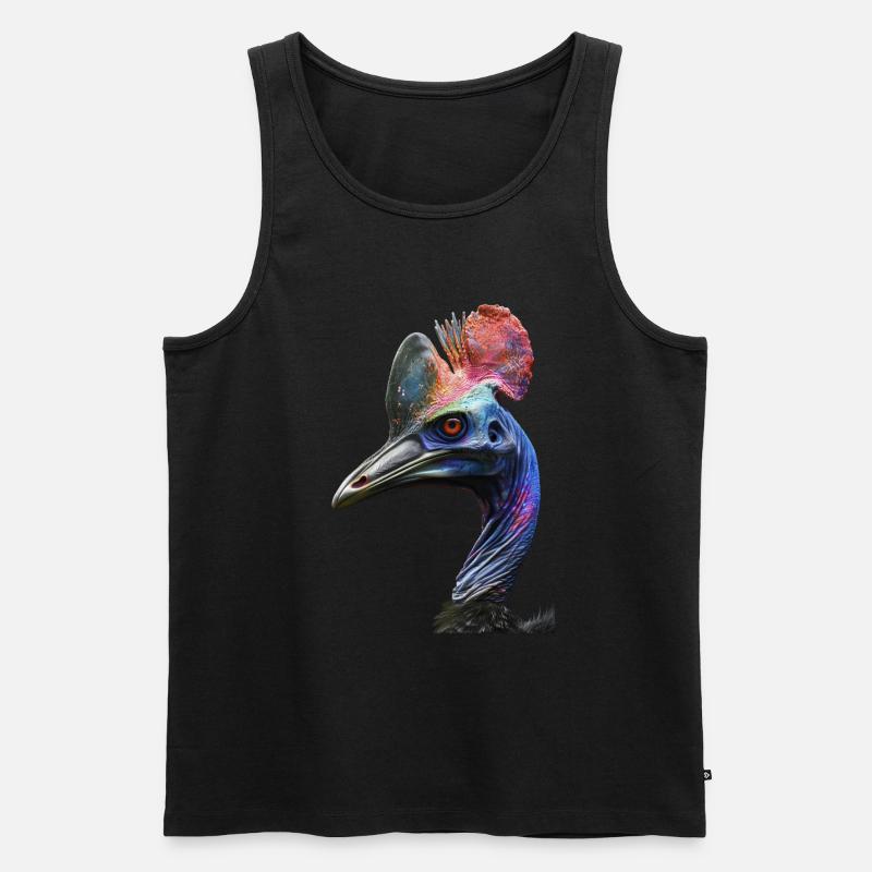 Kasuar - Männer Premium Bio Tank Top - Schwarz
