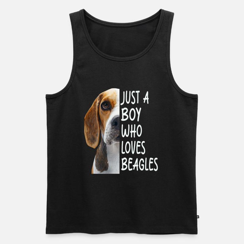 Beagle - Männer Premium Bio Tank Top - Schwarz