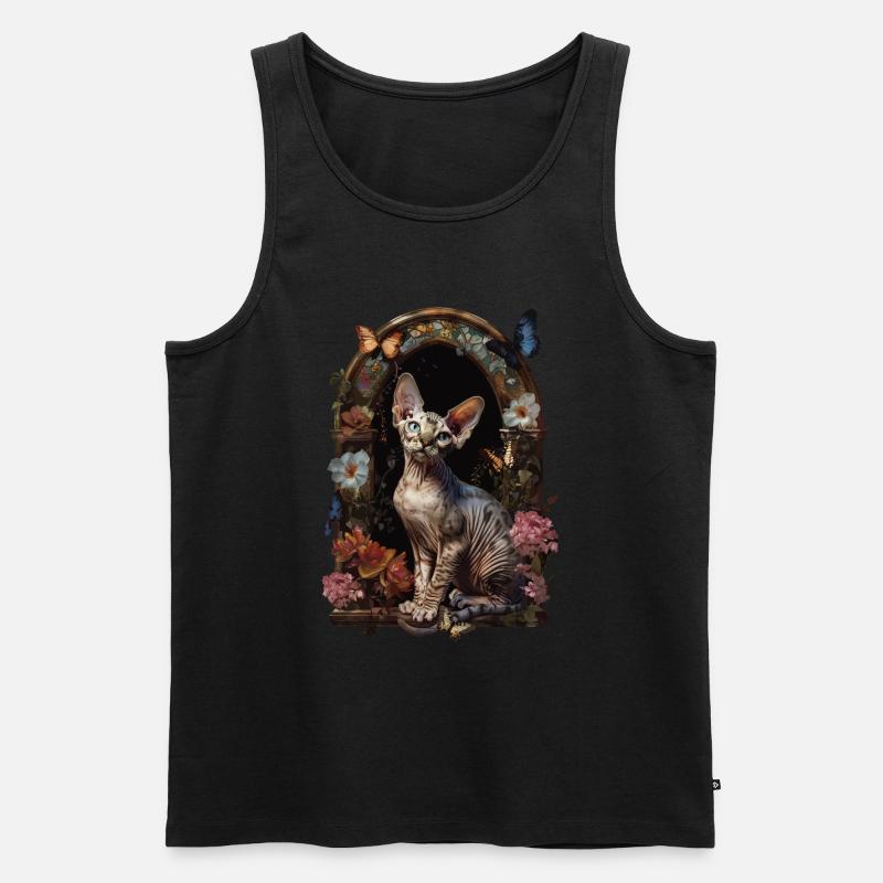 Devon Rex Katze - Männer Premium Bio Tank Top - Schwarz