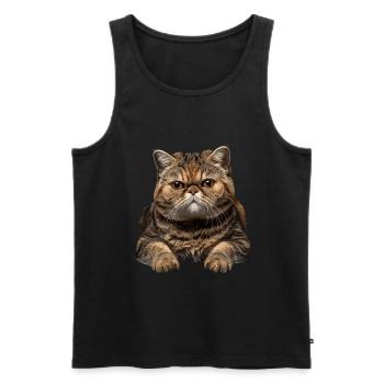 Exotic Shorthair - Men's Premium Organic Tank Top - black - Front - AI Model Male 178 light (178cm)