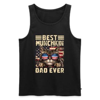 Papa Munchkin - Débardeur bio Premium Homme - noir - Devant - Michal (187cm)