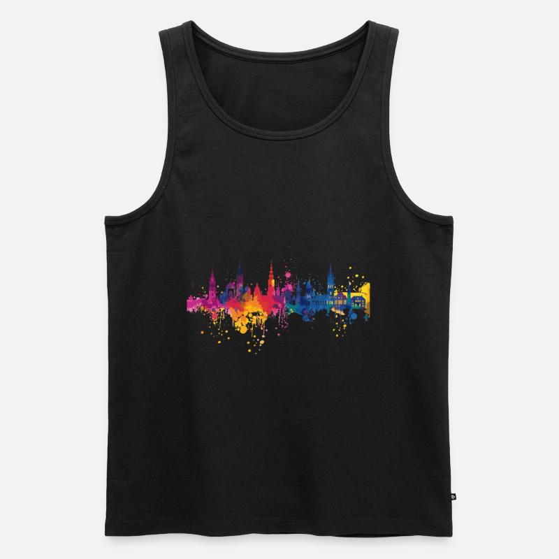 Lüdenscheid - Männer Premium Bio Tank Top - Schwarz
