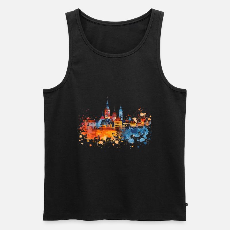 Luckenwalde - Männer Premium Bio Tank Top - Schwarz