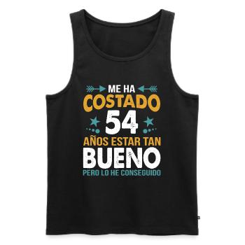 ME HA COSTADO 54 AÑOS ESTAR TAN BUENO - Débardeur bio Premium Homme - noir - Devant - Michal (187cm)