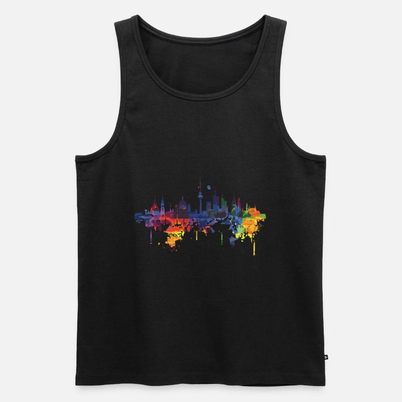 Schwerte - Männer Premium Bio Tank Top - Schwarz
