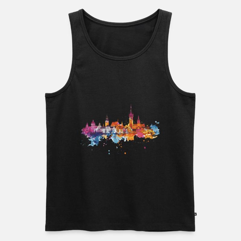 St. Ingbert - Männer Premium Bio Tank Top - Schwarz