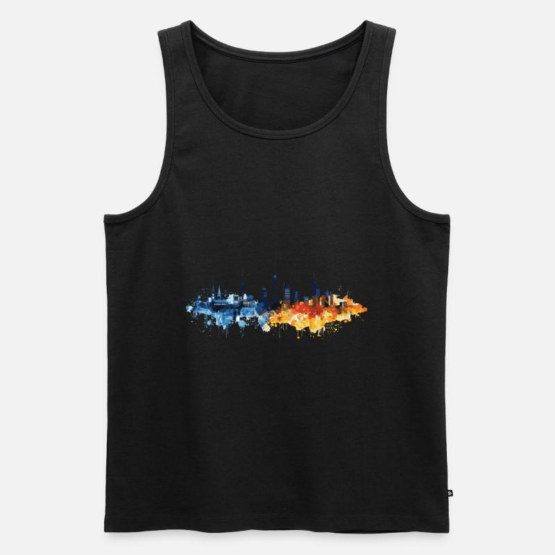 Stade - Männer Premium Bio Tank Top - Schwarz