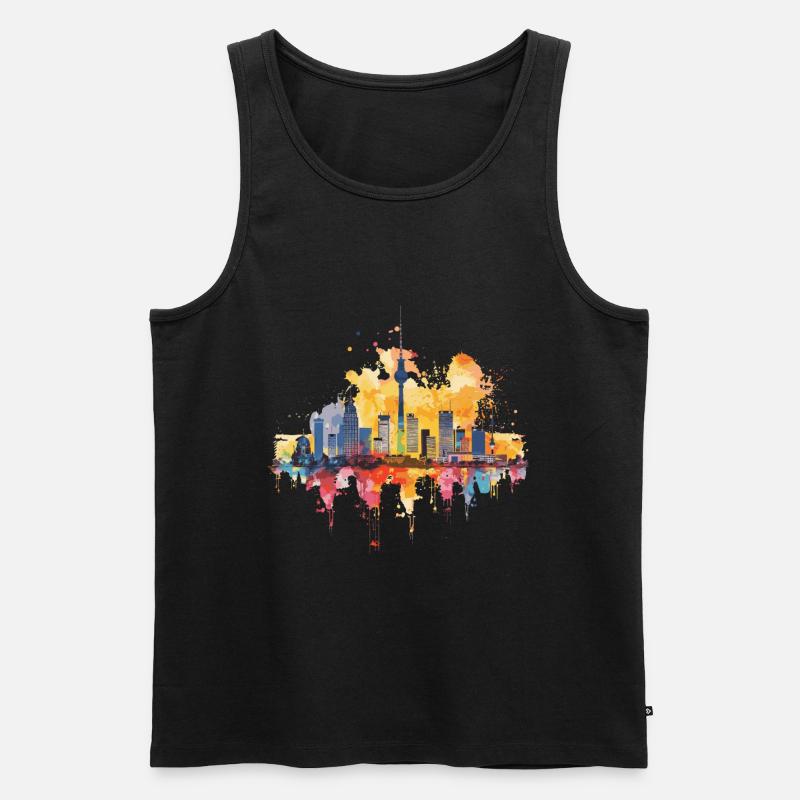 Velbert - Männer Premium Bio Tank Top - Schwarz