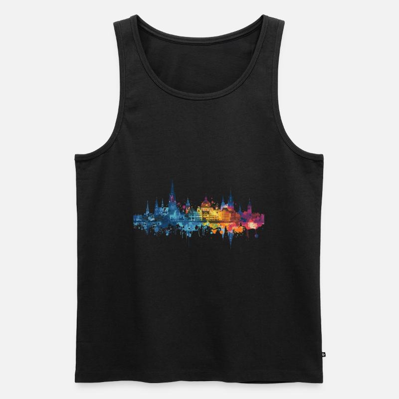 Voerde (Niederrhein) - Männer Premium Bio Tank Top - Schwarz