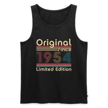 Vinatge 1954 Geburtstagsgeschenk - Männer Premium Bio Tank Top - Schwarz - Vorne - AI Model Male 178 light (178cm)