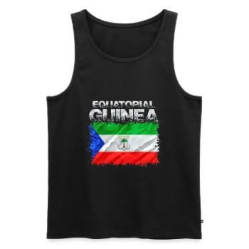 Guinea - Männer Premium Bio Tank Top - Schwarz - Vorne - Michal (187cm)