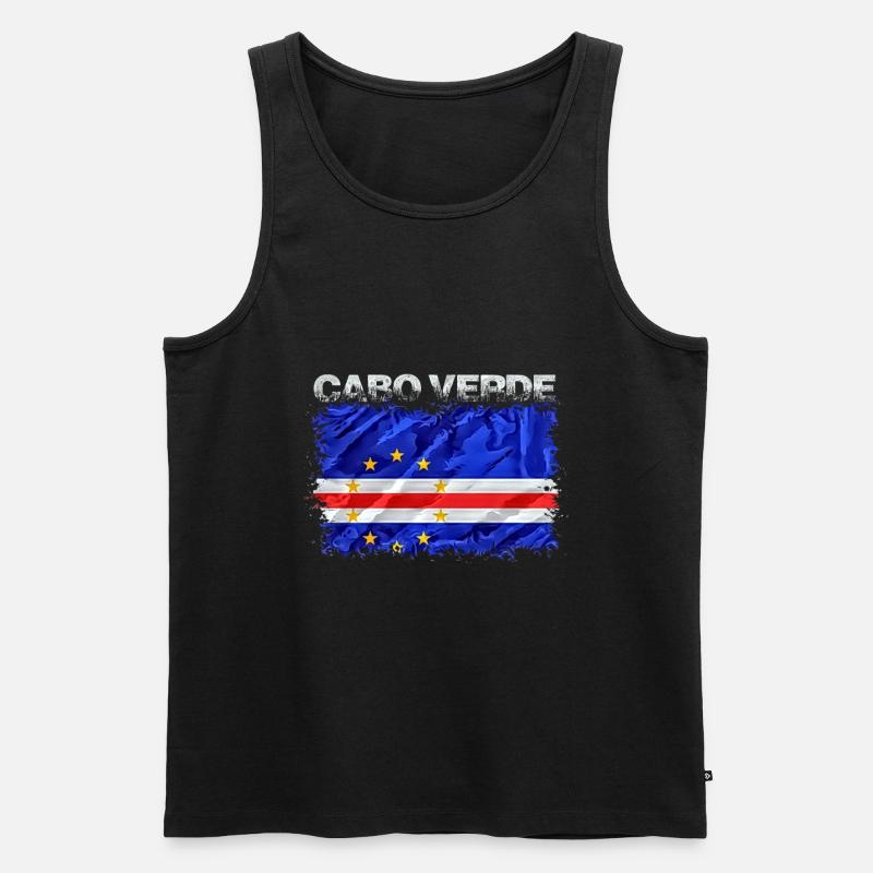 Cap Verde - Männer Premium Bio Tank Top - Schwarz