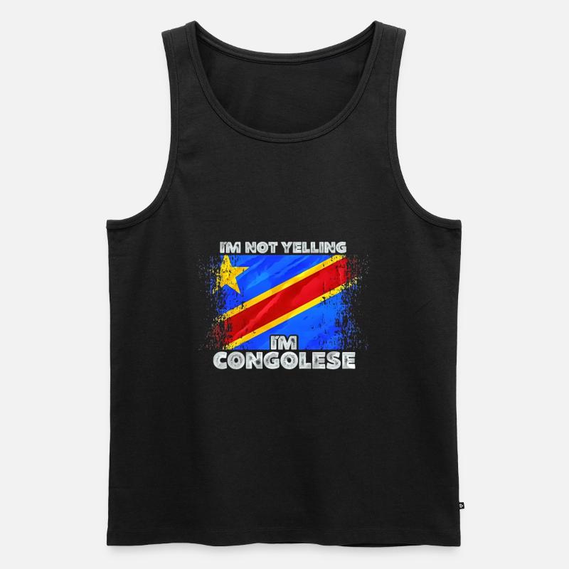 Kongo - Männer Premium Bio Tank Top - Schwarz