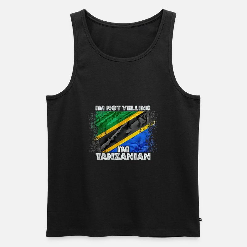 Tansania - Männer Premium Bio Tank Top - Schwarz