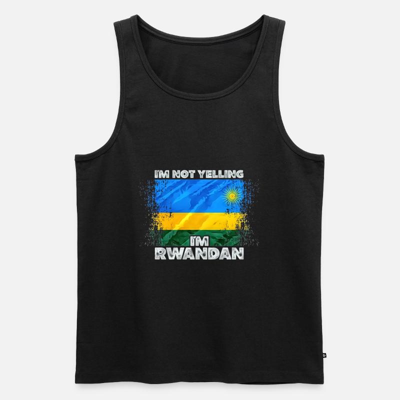 Ruanda - Männer Premium Bio Tank Top - Schwarz