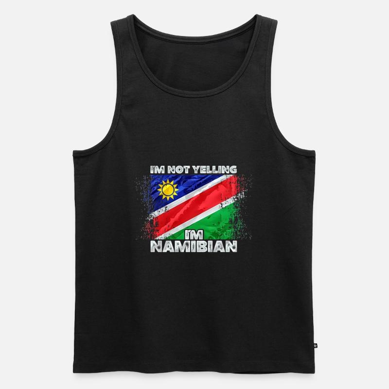 Namibia - Männer Premium Bio Tank Top - Schwarz