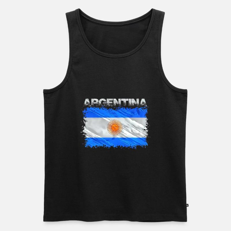 Argentinien - Männer Premium Bio Tank Top - Schwarz