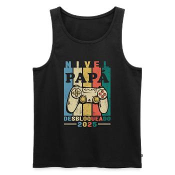 Dad 2025 Internship Funny Future Dad - Men's Premium Organic Tank Top - black - Front - AI Model Male 178 light (178cm)