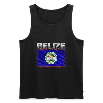 Belize - Männer Premium Bio Tank Top - Schwarz - Vorne - AI Model Male 178 light (178cm)