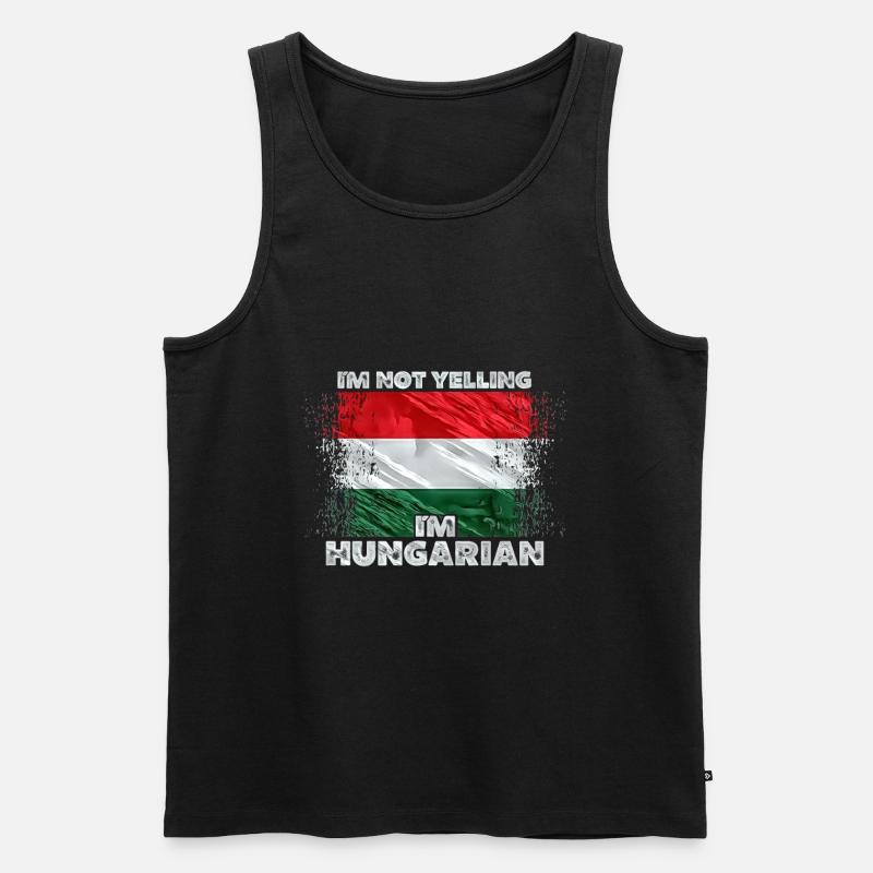 Ungarn - Männer Premium Bio Tank Top - Schwarz