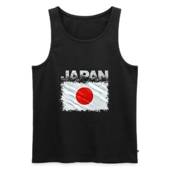 Japan - Männer Premium Bio Tank Top - Schwarz - Vorne - Michal (187cm)