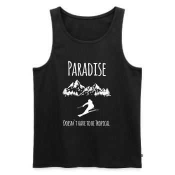 skiing - Men's Premium Organic Tank Top - black - Front - Michal (187cm)