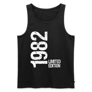 1982 Limited Edition - Men's Premium Organic Tank Top - black - Front - Michal (187cm)