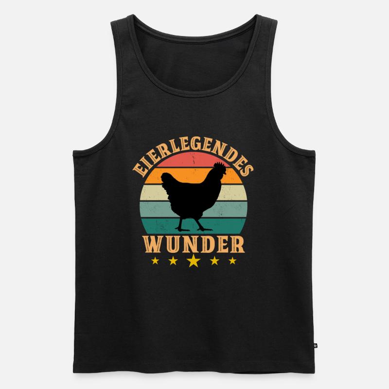 Eierlegendes Wunder - Männer Premium Bio Tank Top - Schwarz