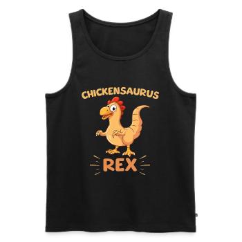 Chickensaurus Rex - Conception de poulet - Débardeur bio Premium Homme - noir - Devant - Michal (187cm)