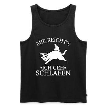 Mir Reicht's Ich Geh Schlafen - Katzendesign - Männer Premium Bio Tank Top - Schwarz - Vorne - Michal (187cm)