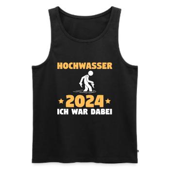 Hochwasser 2024 Ich War Dabei - Männer Premium Bio Tank Top - Schwarz - Vorne - AI Model Male 178 light (178cm)