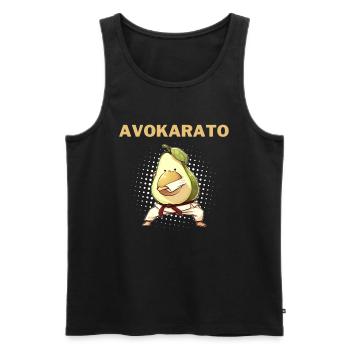 Avokarato - Avocado Design - Men's Premium Organic Tank Top - black - Front - AI Model Male 178 light (178cm)