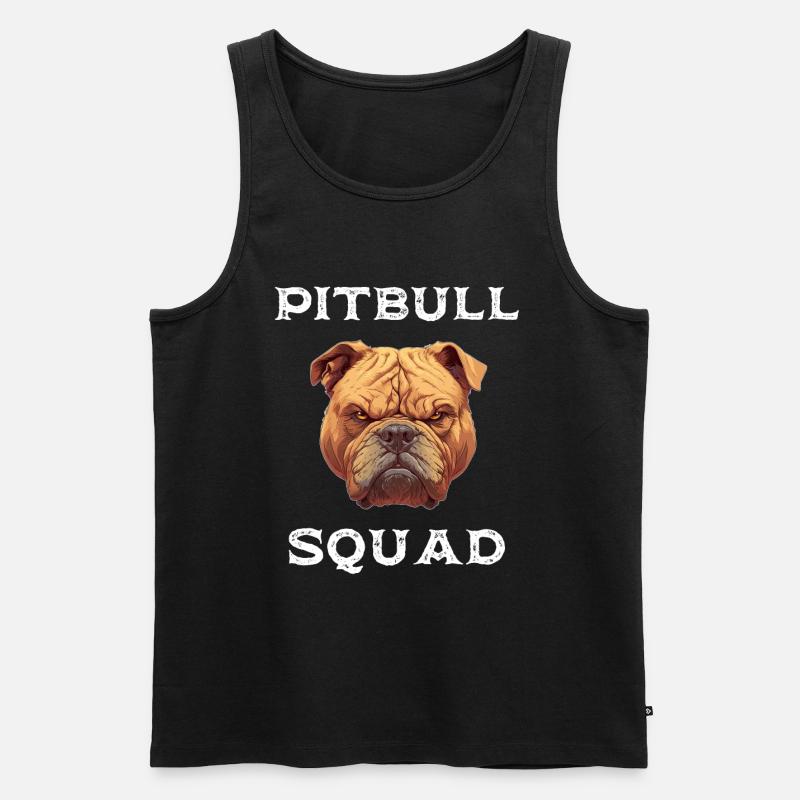 Pitbull Squad - Hundedesign - Männer Premium Bio Tank Top - Schwarz