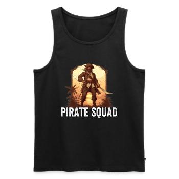 Escouade de pirates - Pirate Design - Débardeur bio Premium Homme - noir - Devant - Michal (187cm)