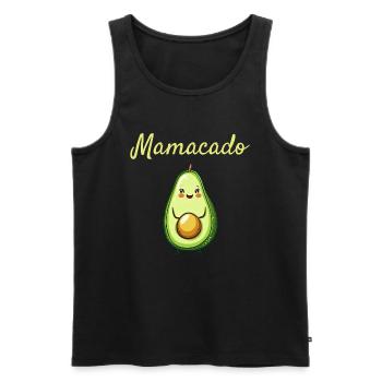 Mamacado - Funny Avocado Design - Men's Premium Organic Tank Top - black - Front - Michal (187cm)
